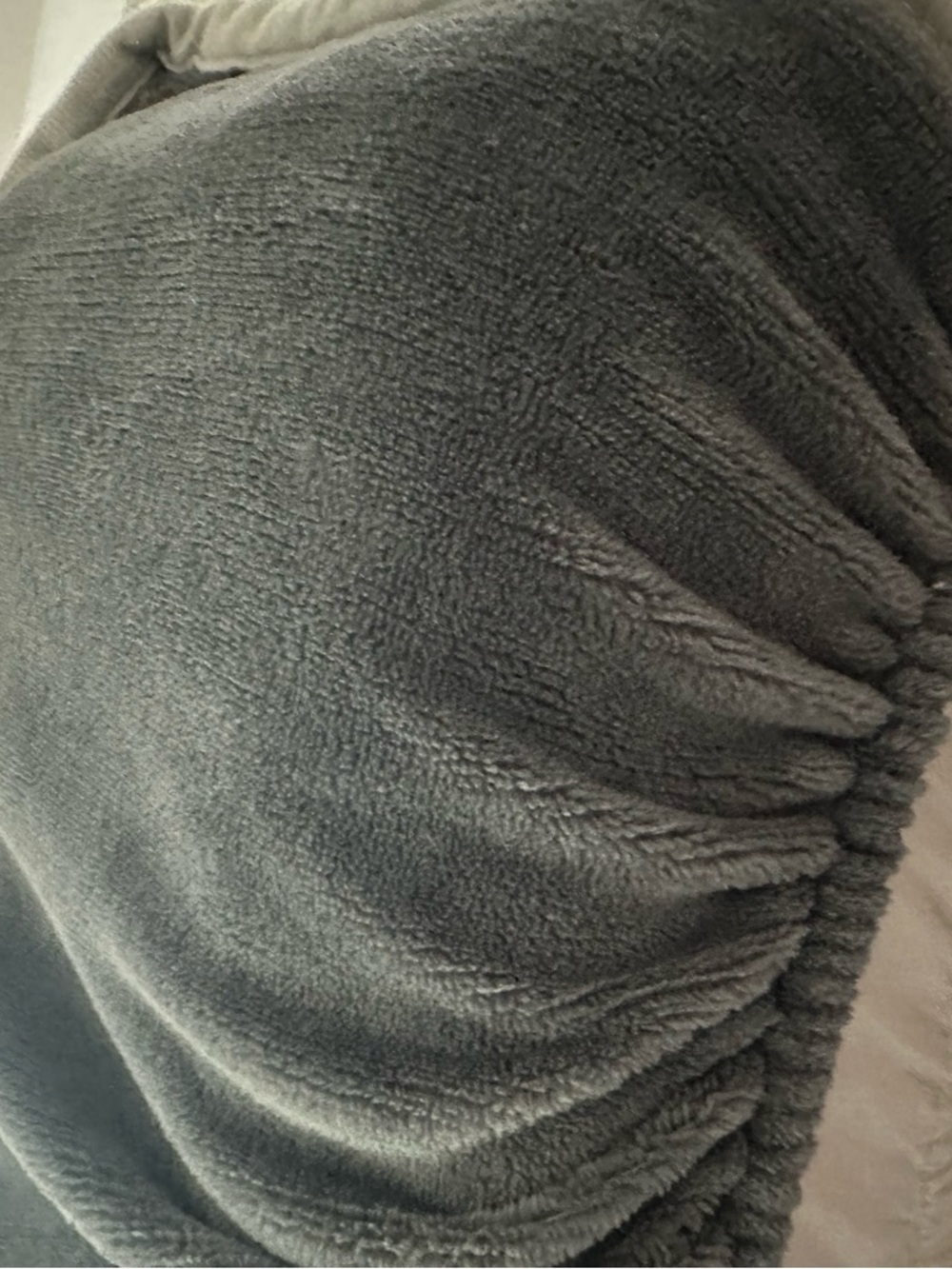 SHEIN Gray Plush Fitted Mattress Cover *NEVER USED*